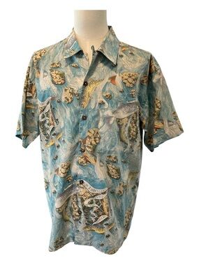 Vtg Y2K Pataloha Patagonia Rare Endangered Trouts Of The World Shirt Men's Sz L